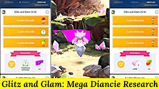 Glitz and Glam Diancie Special Research Pokemon Go  Diancie Mega Energy  Pokemon Go New Event [upl. by Anahsed]