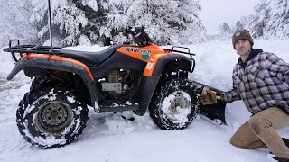 I Bought The Cheapest Plowing ATV and Tested It In DEEP Snow [upl. by Samled]