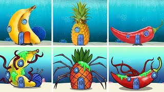 ALL Spongebob Houses in Real Life Vs Zoochosis Animation [upl. by Jordon444]