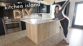 DIY Kitchen Island Build  Best Tips and Tricks for Easy Install amp Functional Design [upl. by Lezirg]