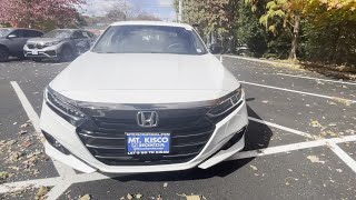 Used 2021 Honda Accord Sedan Sport 1HGCV1F32MA056397 Mt Kisco Bedford Hills Tarrytown [upl. by Eednyl]