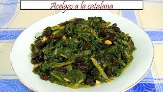 Acelgas a la catalana  Receta de Cocina en Familia [upl. by Lyred916]