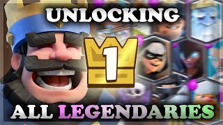 Level 1 Account Unlocking ALL Legendaries with King Chests  Clash Royale 🍊 [upl. by Banky540]