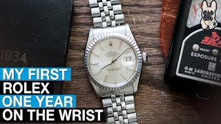 First Rolex One Year Later  Long Term Review of Rolex Datejust 16030 [upl. by Ewold24]