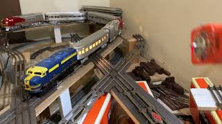 Progress on the 027 Ultimate Reversal loop slash yardThree 45 degree Crossover and coupling Track [upl. by Sudnac]