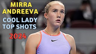 Mirra Andreeva The Cool Lady Excellent Shots  Wta Tennis 2024 HD [upl. by Haroppiz603]