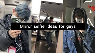 50 mirror selfieposes ideas for boys  aesthetic selfie ideas for guys [upl. by Imoyik]