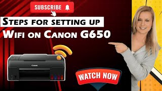 Canon Pixma G650 Wifi SetupWindows Wireless Setup Full Guide Review [upl. by Uon880]