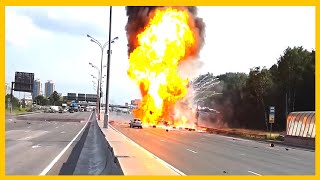 car crashes compilation explosion  explode  traffic accident [upl. by Axia]