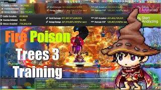 Maplestory GMS Reboot 285 FirePoison Mage Carcion Trees 3 Training [upl. by Nyhagen918]