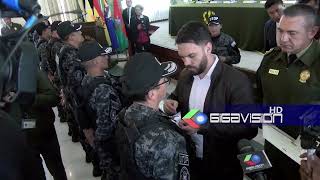 Reconocimiento a policías que intervinieron el bloqueo EvistaLa tarde de este miercoles en la Acad [upl. by Garnette668]