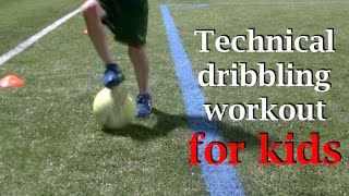 Technical soccer dribbling skills for kids [upl. by Aicile]