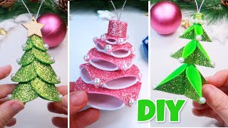 3 DIY Árbolitos de Navidad de foami o goma eva manualidades fáciles adornos navideños Channelli [upl. by Sugirdor828]