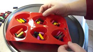 How to make heart shaped crayons [upl. by Spevek]