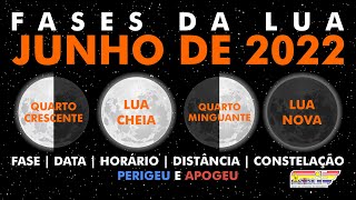 Fases da Lua em junho de 2022 [upl. by Abdu]