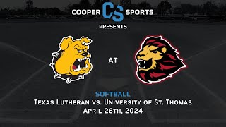 University of St Thomas Softball vs Texas Lutheran [upl. by Jolene654]