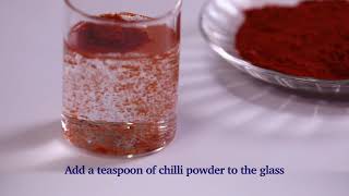 Testing Chilli Powder adulteration with BrickSaltTalc Powder  FSSAI [upl. by Solitta]