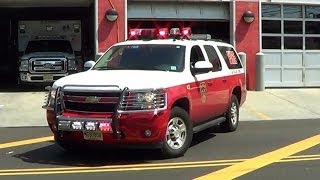 Elizabeth FD Battalion Chief 43 responding hot Chevy Suburban NJ  7162013 [upl. by Mayor718]