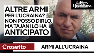 Crosetto “Altre armi allUcraina Non posso dirlo” Ma Tajani lo ha anticipato [upl. by Lock31]