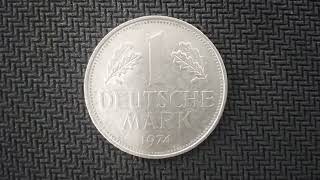 Germany 1 mark 1974 FGermany coins [upl. by Eenrahc843]