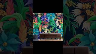 Tropical Floral Wallpapers for Wall peelandstick walldecorideas [upl. by Madalena]