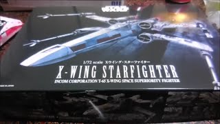 Bandai Star Wars XWing fighter plastic model unboxing [upl. by Latashia]