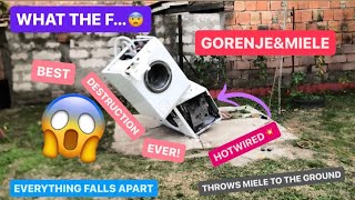 THE BEST DESTRUCTION EVER HOTWIRED GORENJE WA50065 VS BRICKS  SMASHES EVERYTHING WMieleampFriends [upl. by Gavin836]