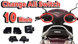 How to Change Moulder Switch In Yamaha Cygnus Alpha  How To Replace Activa TVS Switches yamahaalfa [upl. by Learsi]