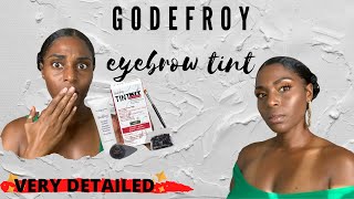 DETAILED INSTANT GODEFROY EYEBROW TINT KITEYEBROW GROOMING TUTORIAL [upl. by Aleydis689]