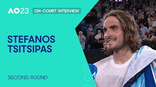 Stefanos Tsitsipas OnCourt Interview  Australian Open 2023 Second Round [upl. by Sullecram]