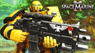 GRENADE LAUNCHER GAMEPLAY Imperial Fist vs Tyranids  Warhammer 40k Space Marine 2 [upl. by Inan]