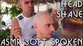 💈 Cuban Street Barber  Head Shave  ASMR Soft Spoken  Honeymoon [upl. by Eirollam774]