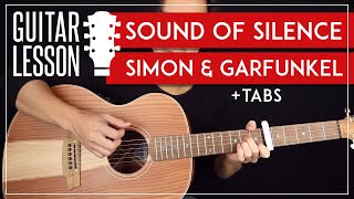 The Sound Of Silence Guitar Lesson 🎸Simon amp Garfunkel Guitar Tutorial Fingerpicking  Easy Chords [upl. by Ajnin785]