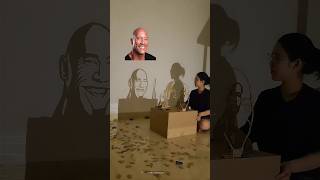 Incredible Cardboard Shadow Art of Ronaldo😯shortsfeed trendingshorts viralshort [upl. by Aya]