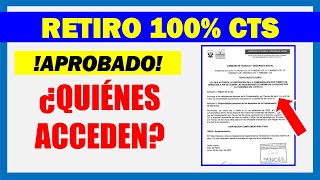 APROBADO Retiro de CTS 100 ¿Quiénes acceden Pleno del congreso aprobó retiro CTS [upl. by Sugna]