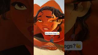 Moana had EVIL grandma🤫twisted disney Pt2 shorts art creative disney [upl. by Eyot]