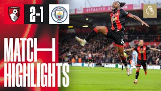 Cherries END Man Citys 32game unbeaten run  AFC Bournemouth 21 Manchester City [upl. by Yeldahc]