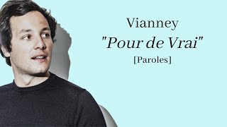 Vianney  Pour de Vrai Parole  Haute Qualité [upl. by High]