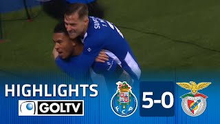 HISTÃ“RICA GOLEADA DEL PORTO a BENFICA âœ‹  FC Porto 5  0 Benfica  GOLES  Primeira Liga de Portugal [upl. by Llekcir]