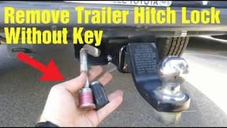 How to remove A Trailer Hitch Lock WITHOUT the Key🔑 [upl. by Inod]