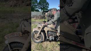 A Zündapp KS 750 military motorcycle and sidecar at the Overlord Show in Hampshire [upl. by Alica]