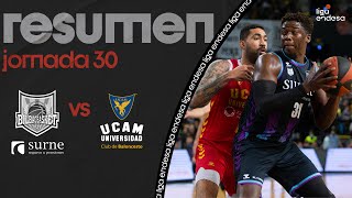 Surne Bilbao Basket  UCAM Murcia 7877 RESUMEN  Liga Endesa 202122 [upl. by Ellemac467]