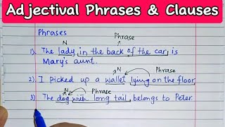 Adjectival Phrases amp Clauses  ELT  Grammar  Vocabulary  Parts of Speech LinguaFranca1 [upl. by Vahe]