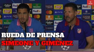 Rueda de Prensa Simeone y Giménez Previa Champions  Atlético de Madrid VS Leipzig  UniversoAtleti [upl. by Garnett]