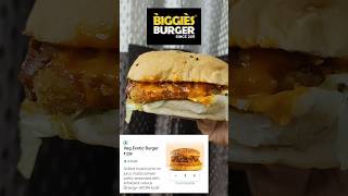 Veg Exotic Burger  Biggies Burger 🍔 Review september musttryfood Aapne kabhi khaya kya ✨ [upl. by Yetta]