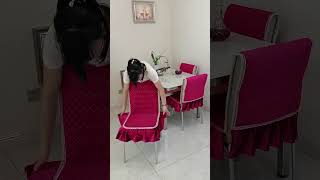 Part 45 chair package chair mat tablecloth dining table and chair cover one piece chair sub cover [upl. by Ailisec]