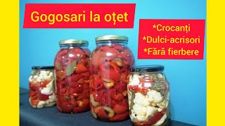 Gogosari dulciacrisori in oțet  rețetă simplă  fără fierbere LA RECE 🤤 [upl. by Omiseno]