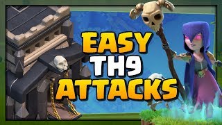 EASY TH9 Attacks Top 3 Strategies for 3 Stars in Clash of Clans [upl. by Tihor230]