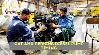 How adjust diesel pump timing cat 3054c cat C44 cat video [upl. by Anon482]