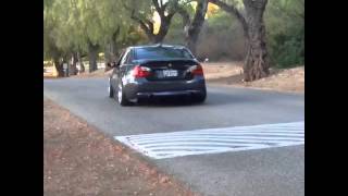 Lowered Bmw E90 with custom exhaust and downpipes [upl. by Newg]